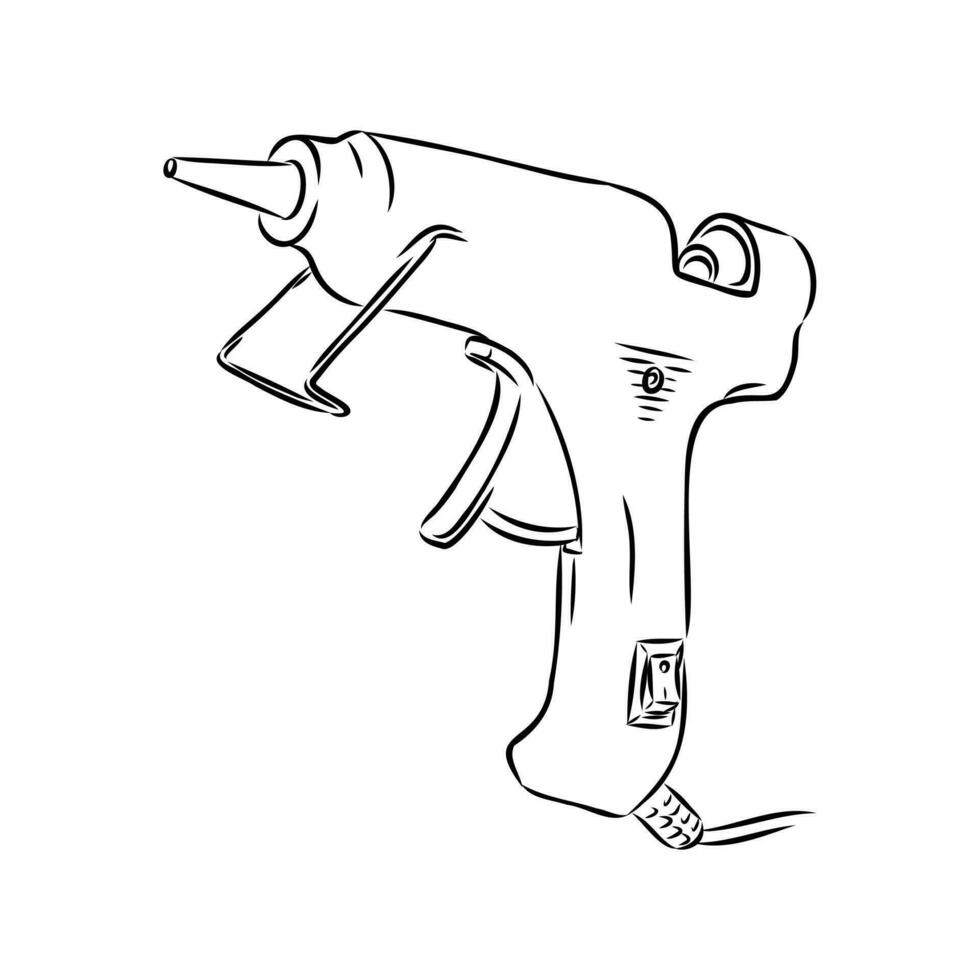 glue gun vector sketch