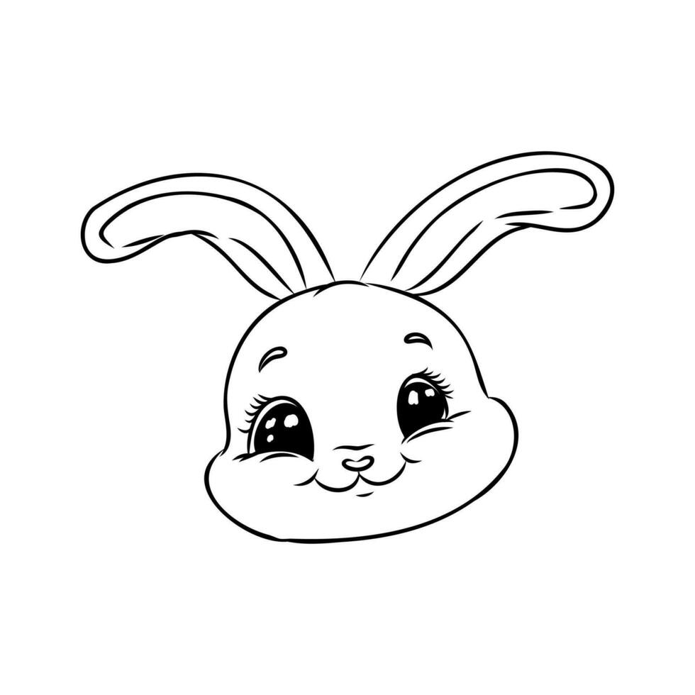 cartoon rabbit sketch vector