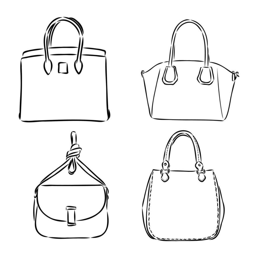 handbag vector sketch