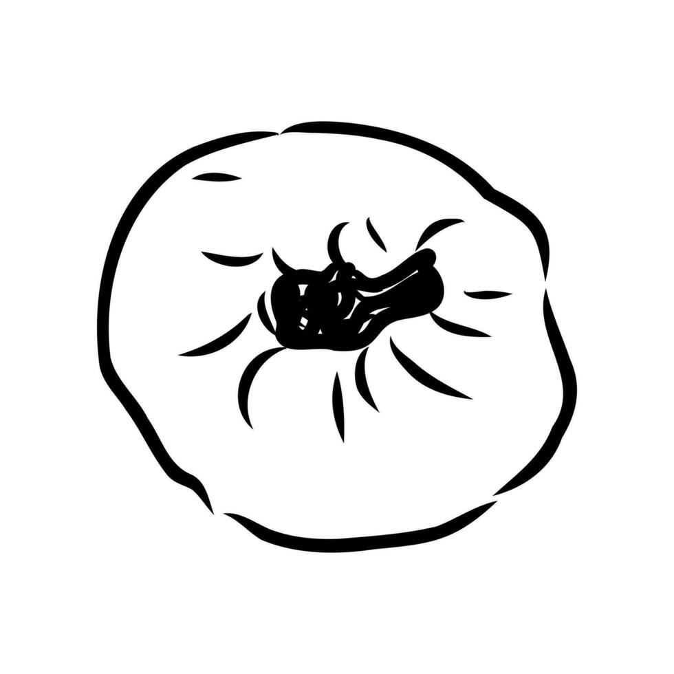 Tatar pie vector sketch