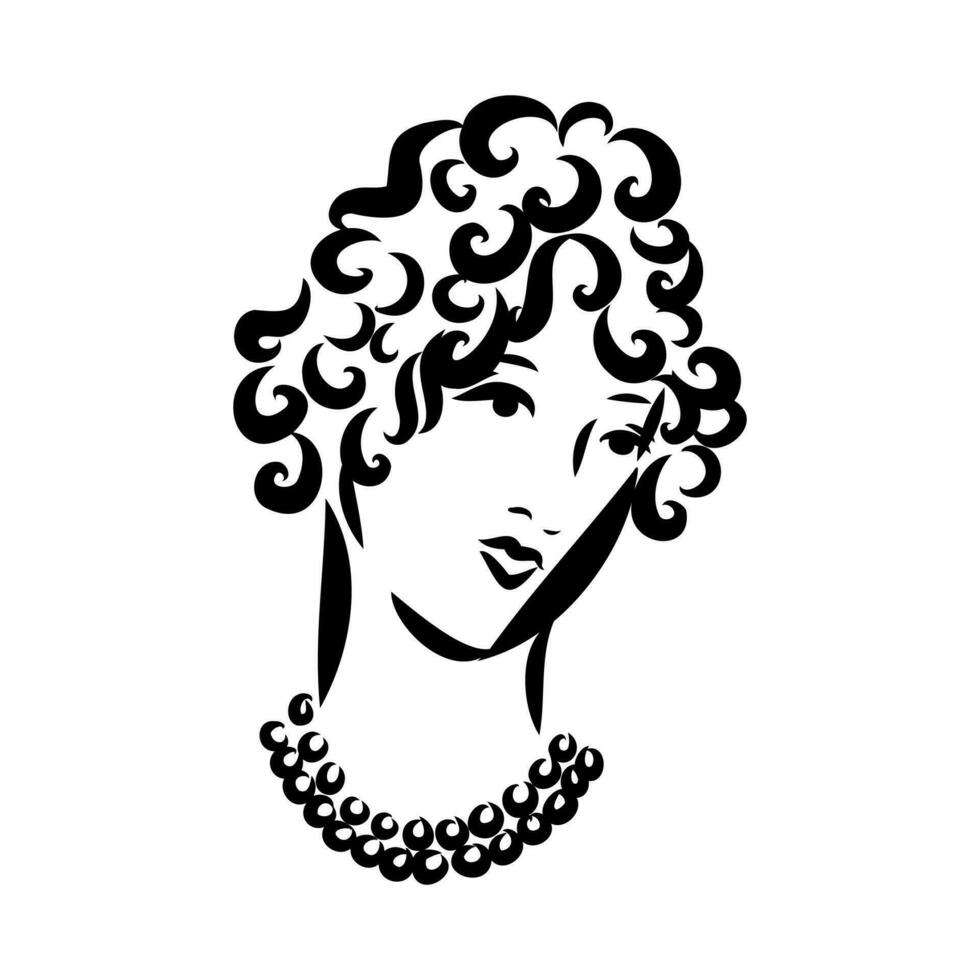 women's retro fashion vector sketch