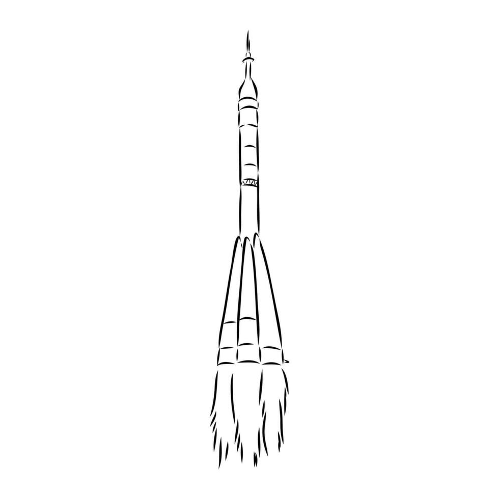 spaceship vector sketch