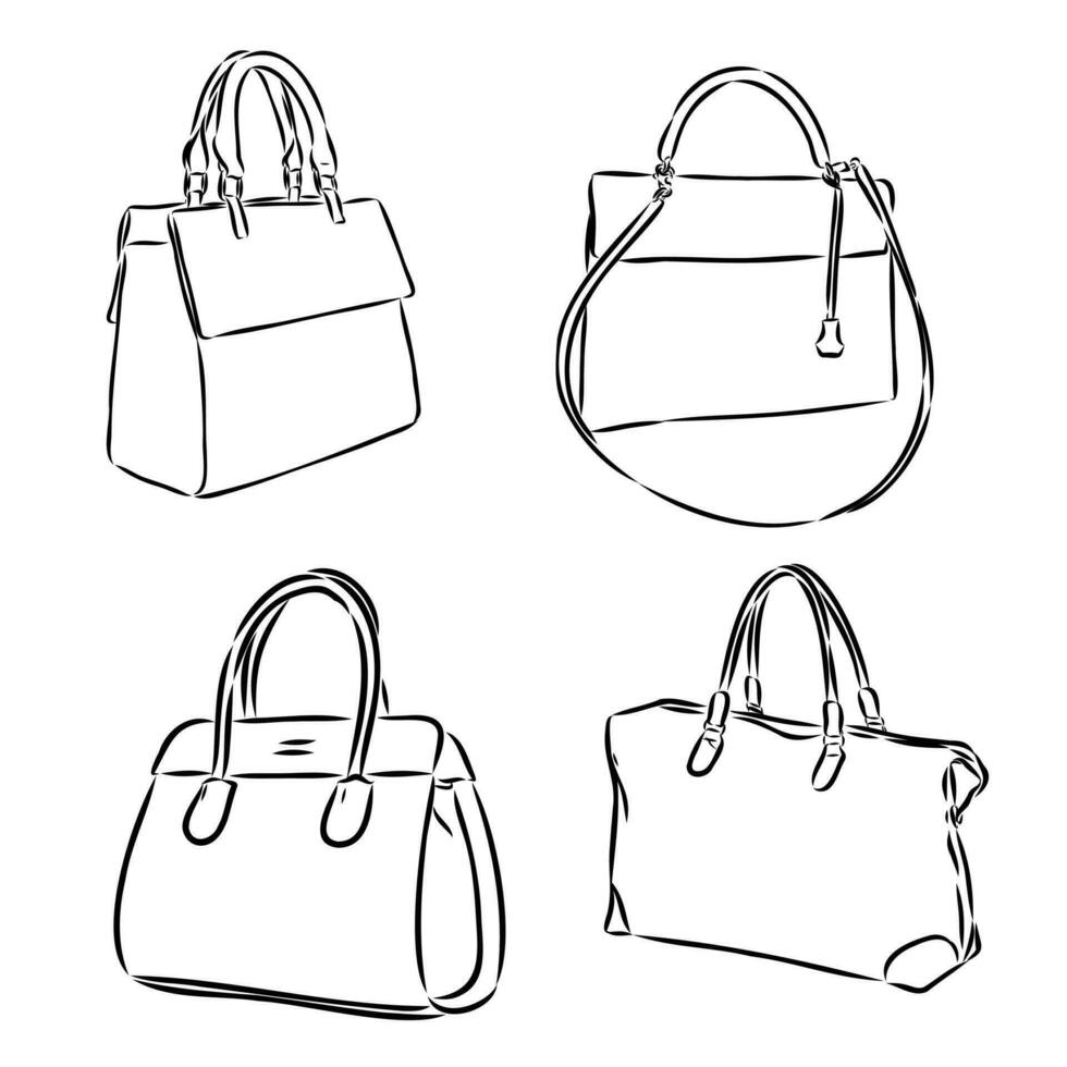 handbag vector sketch