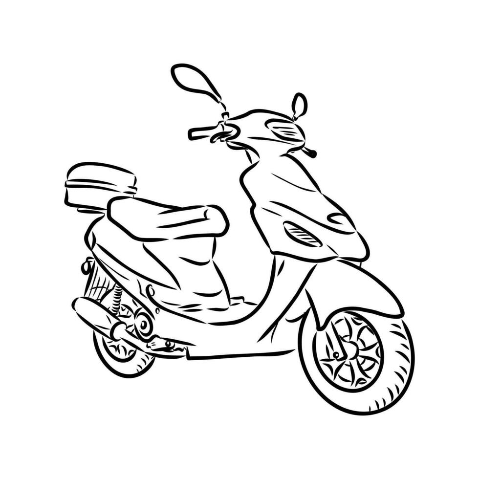 scooter vector sketch