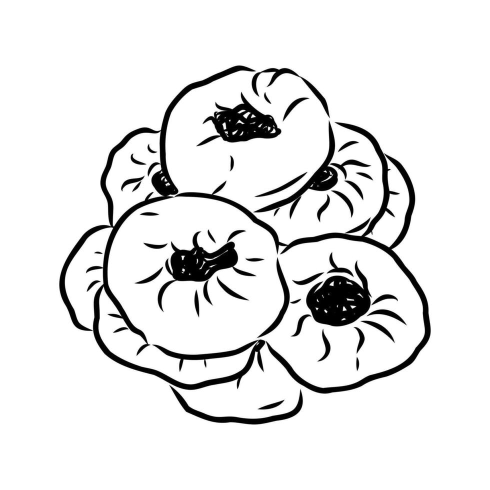 Tatar pie vector sketch