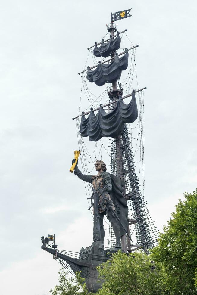 Moscow, Russia - 07.09.2023 - Monument to Petr the first at Muzeon park. City photo