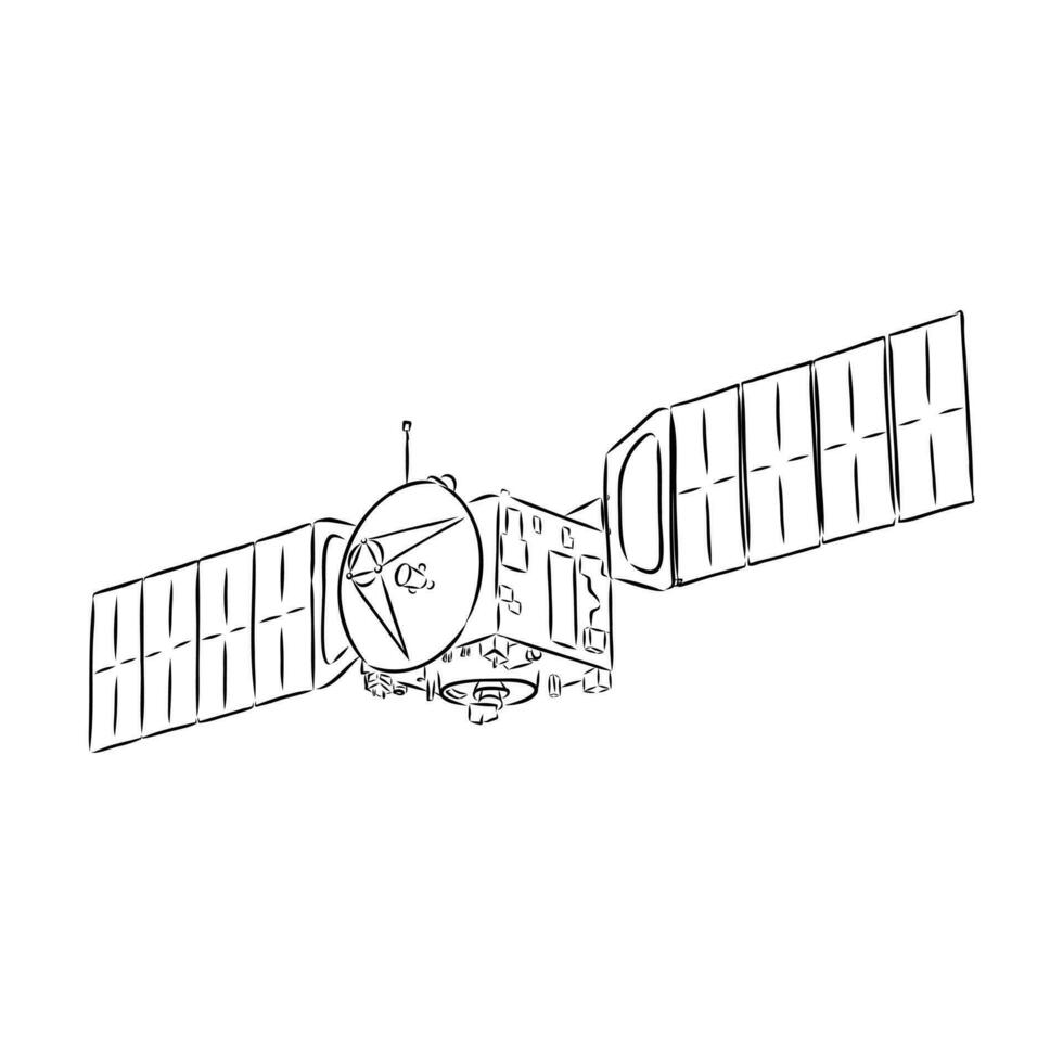 spaceship vector sketch