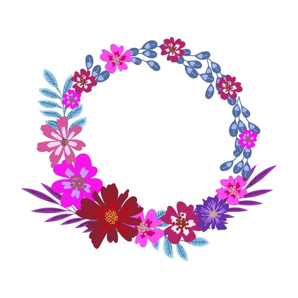 flower frame vector sketch