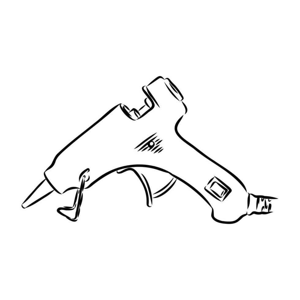 glue gun vector sketch