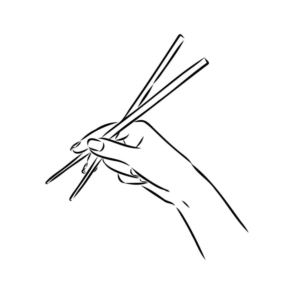 Chinese sticks vector sketch