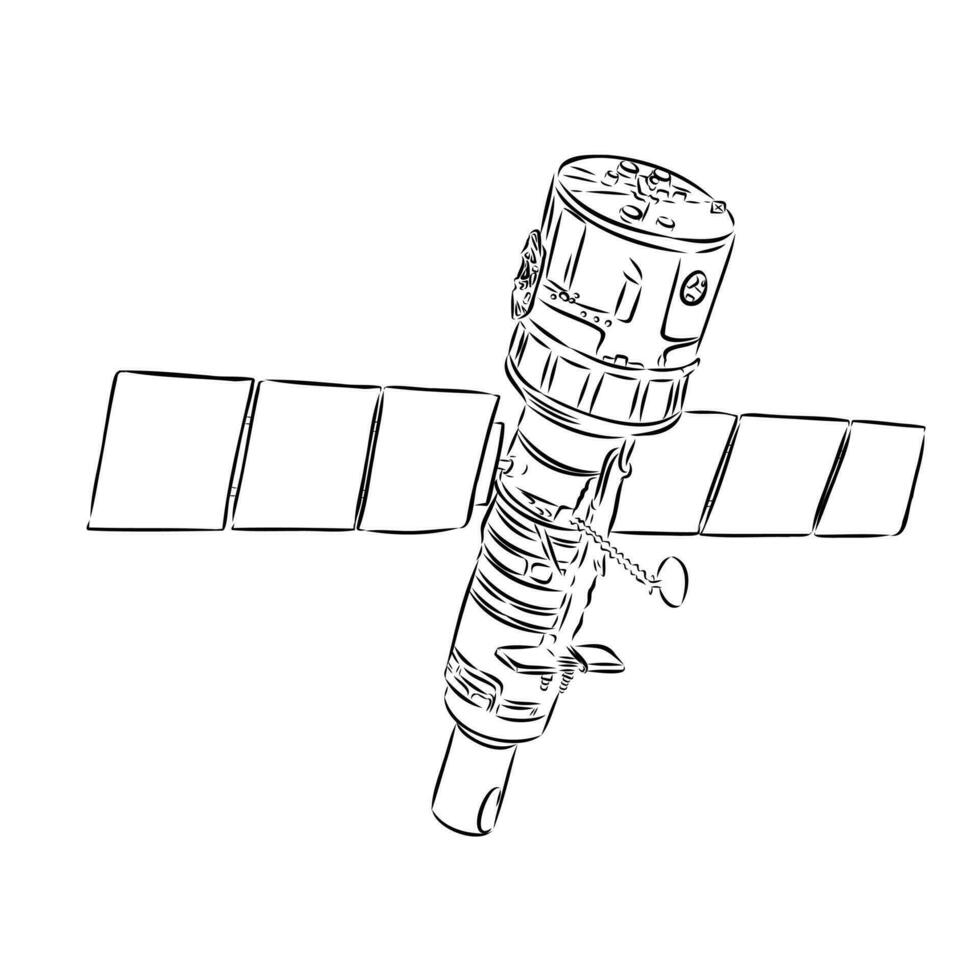 space station vector sketch