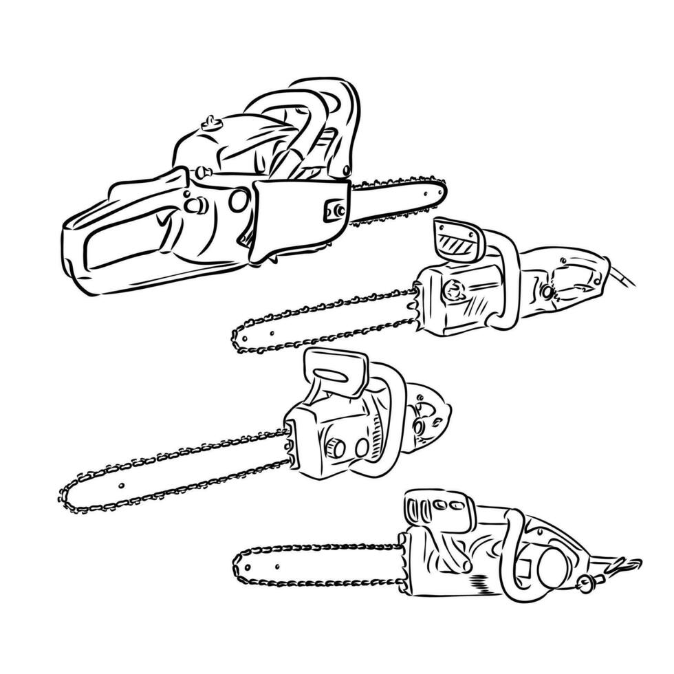 chain saw vector sketch