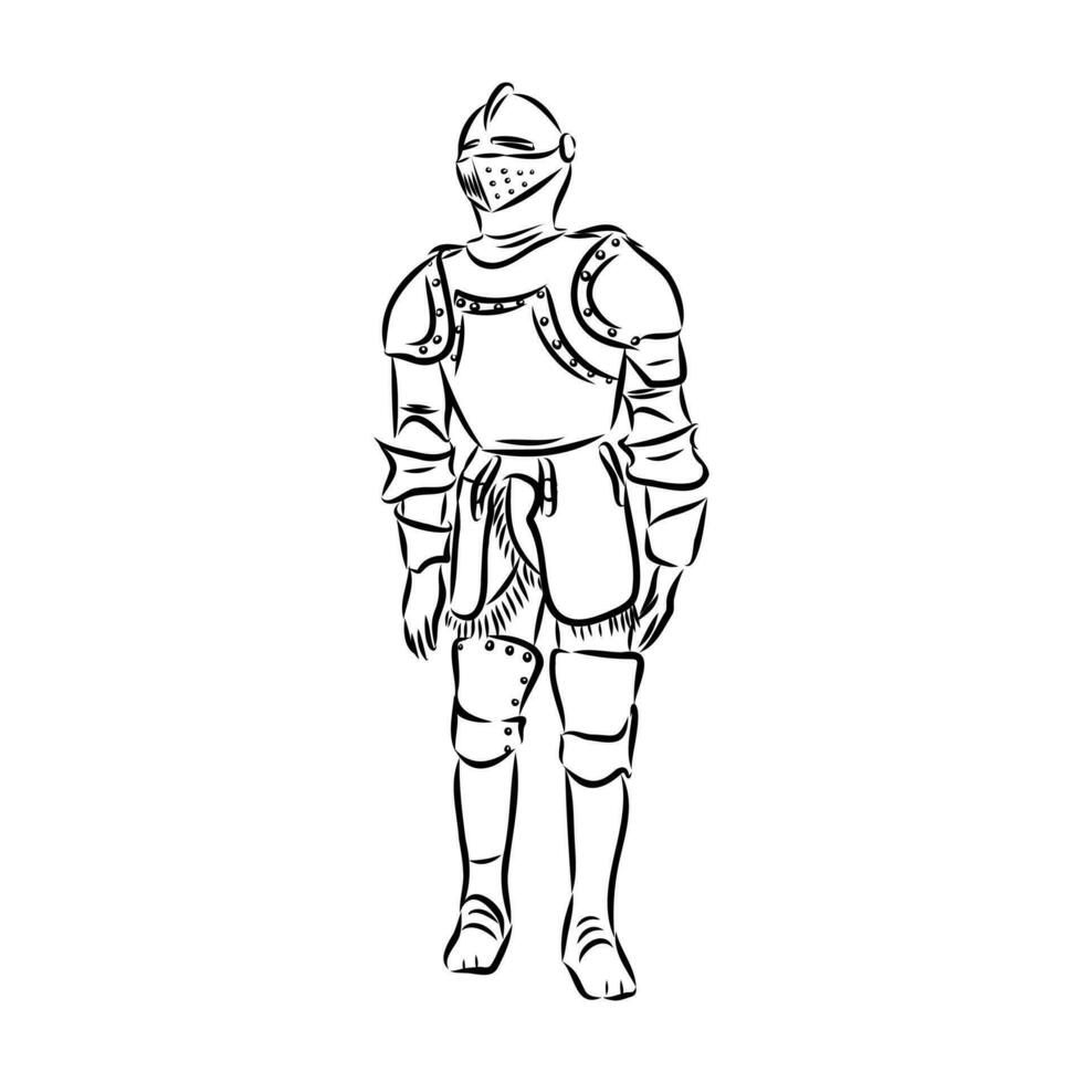 knight's armor vector sketch