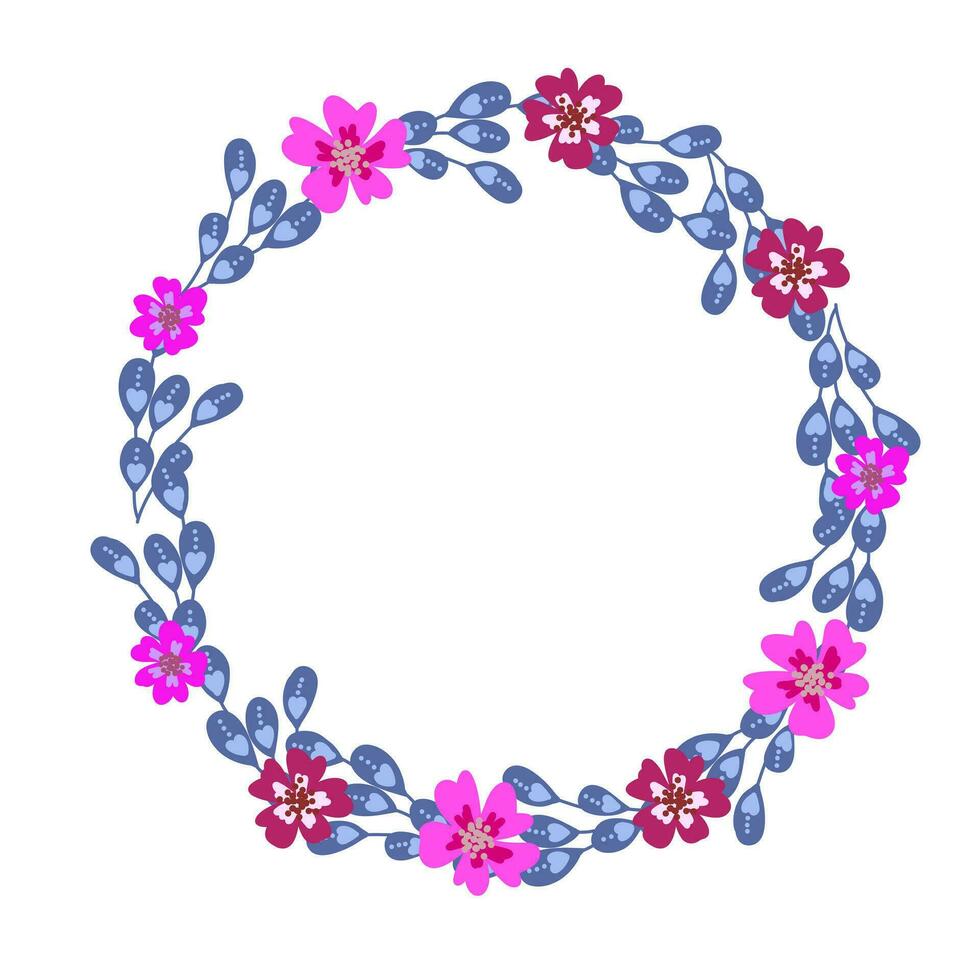 flower frame vector sketch