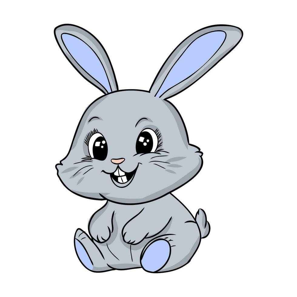 cartoon rabbit sketch vector