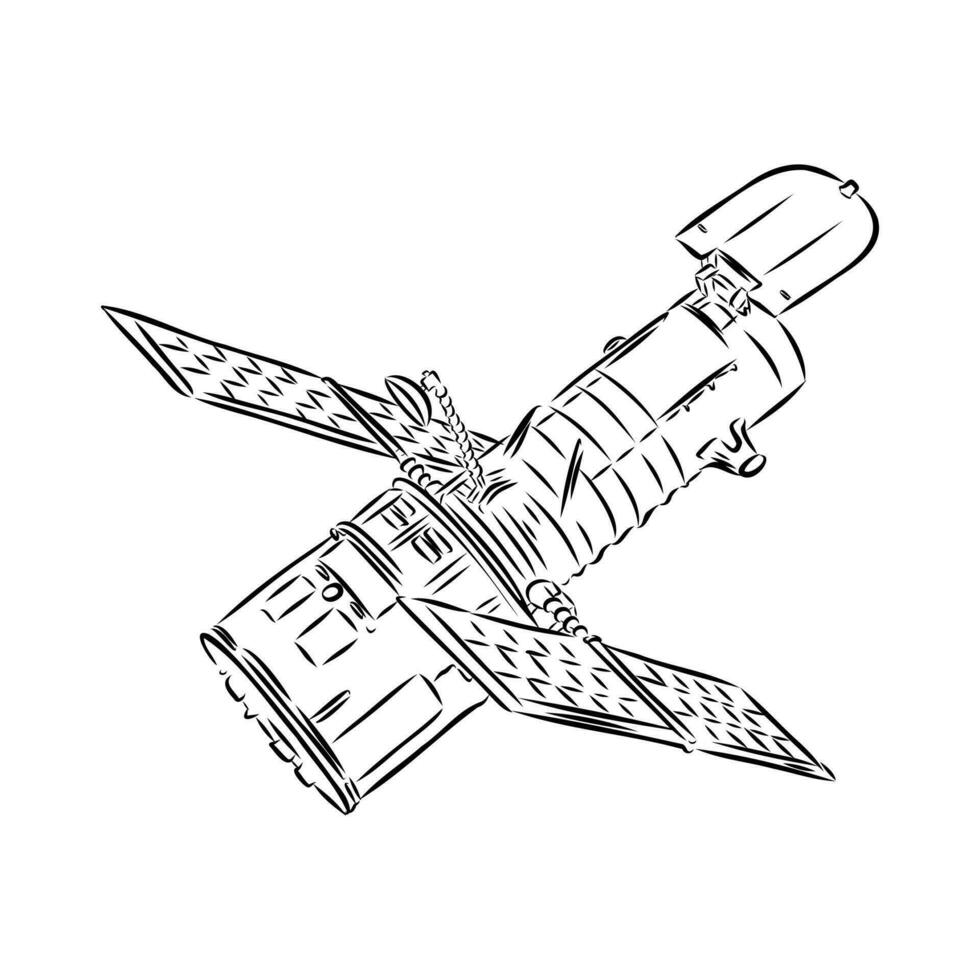 spaceship vector sketch