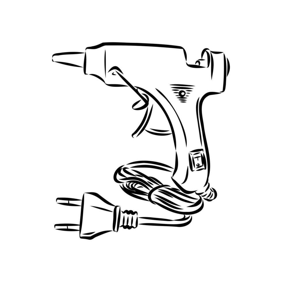 glue gun vector sketch