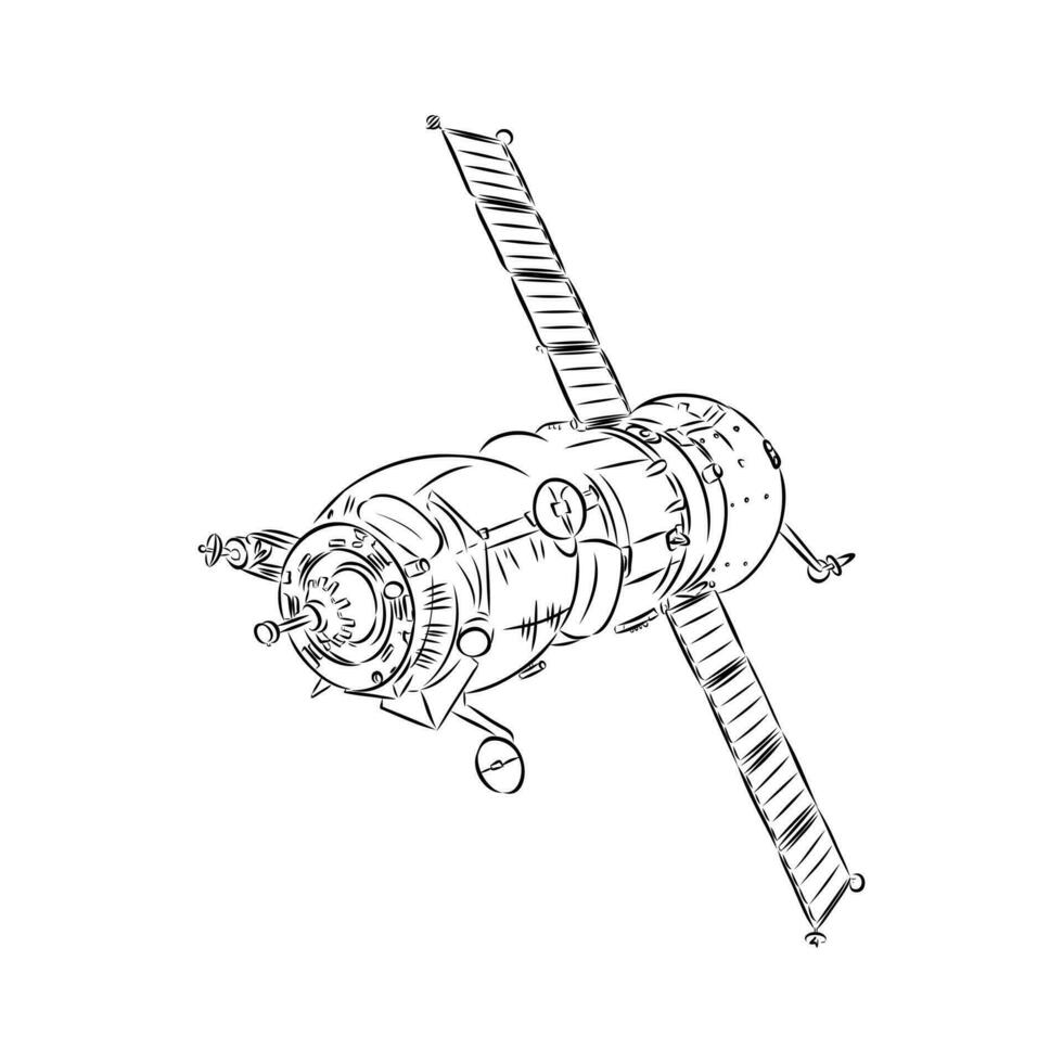 space station vector sketch