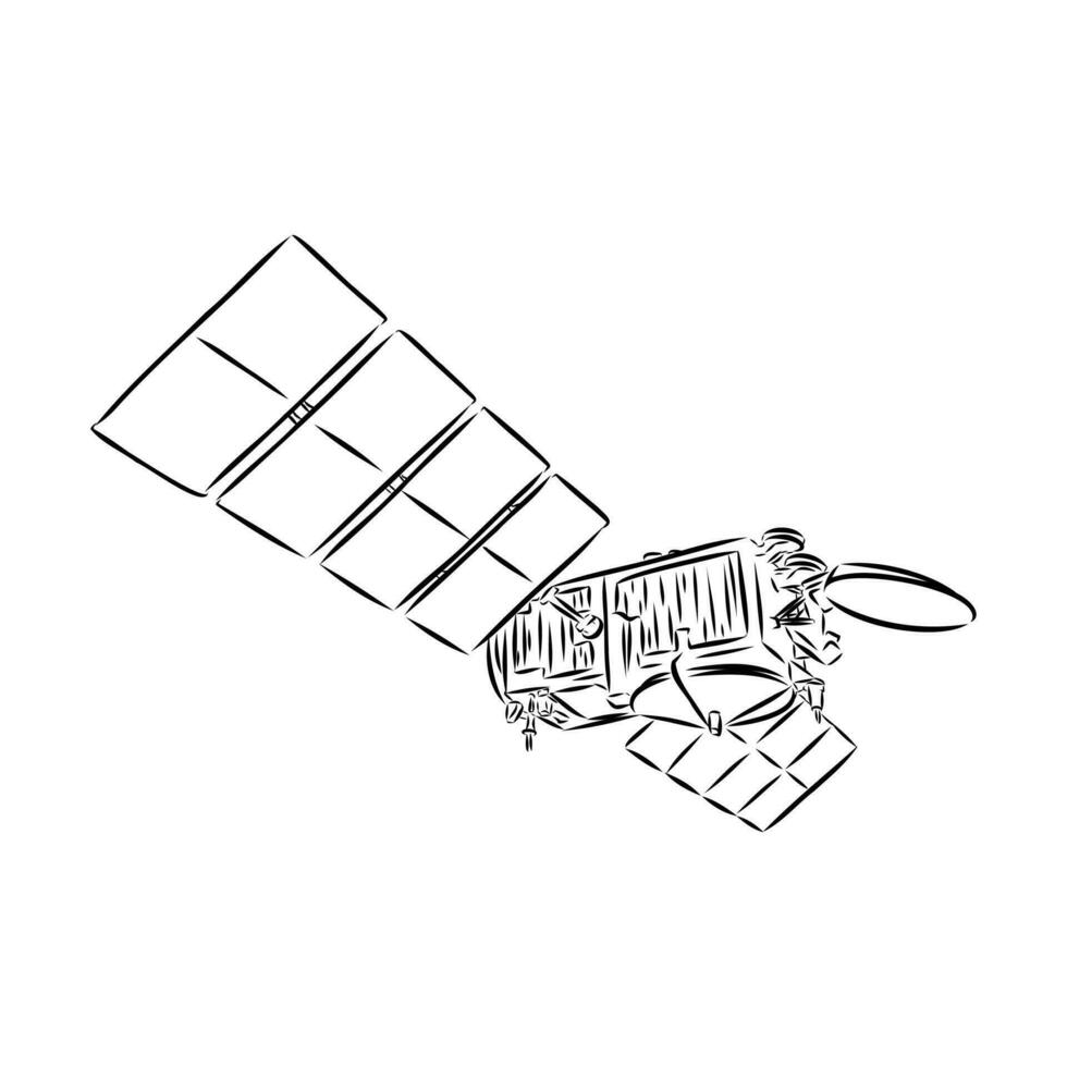 spaceship vector sketch