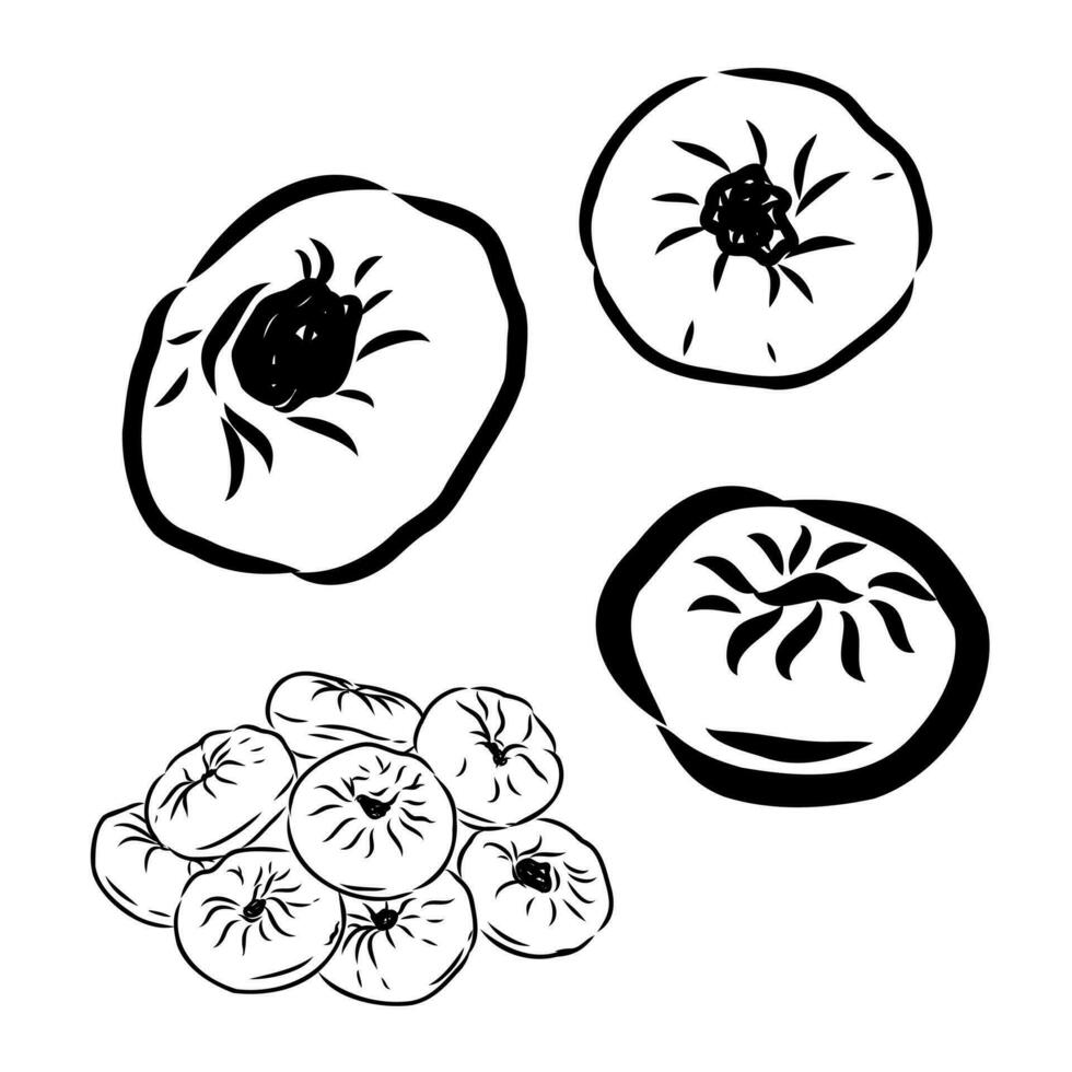 Tatar pie vector sketch