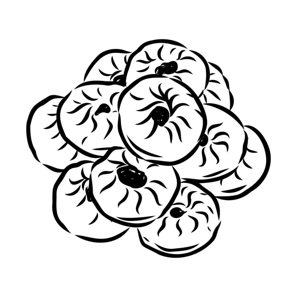 Tatar pie vector sketch