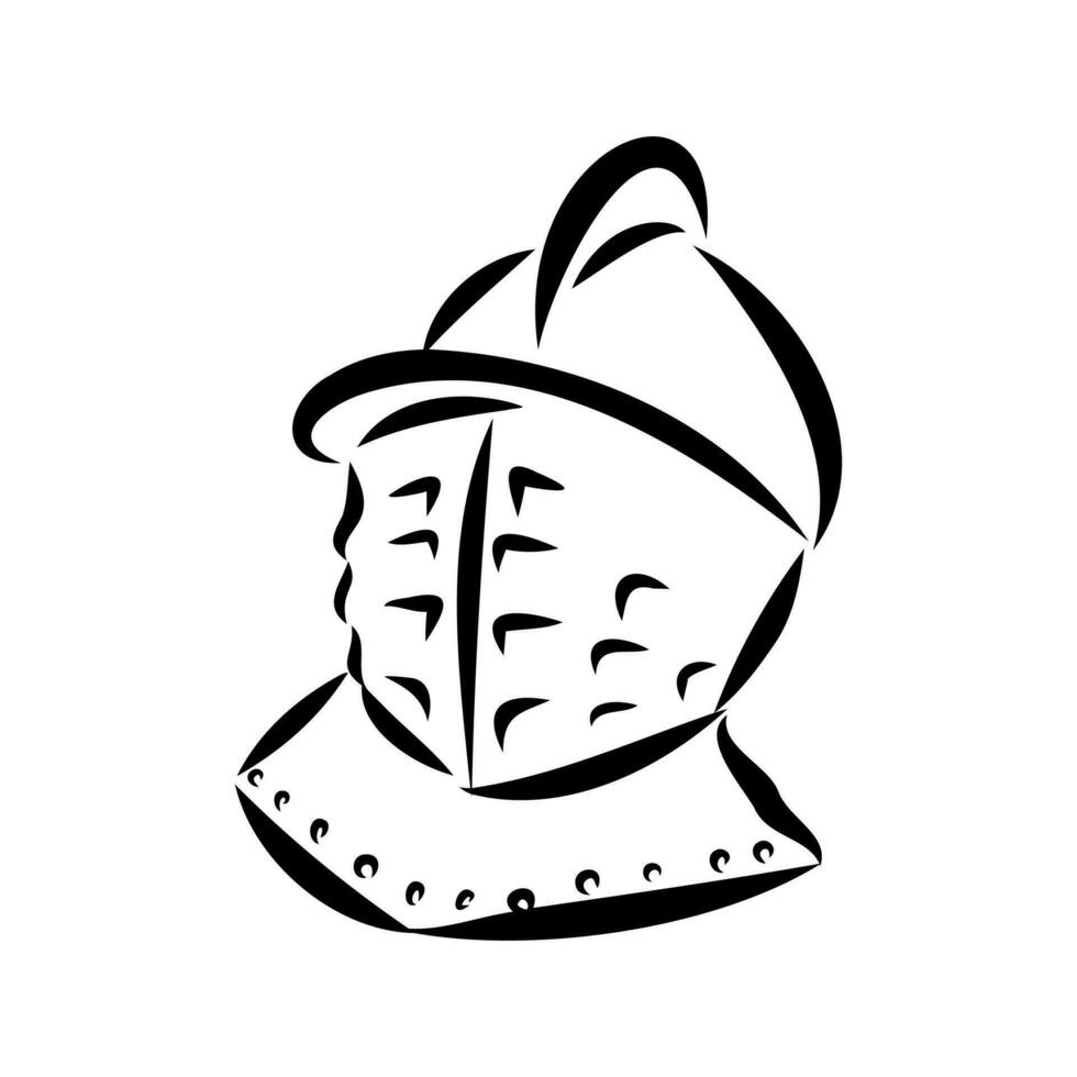 knight's armor vector sketch