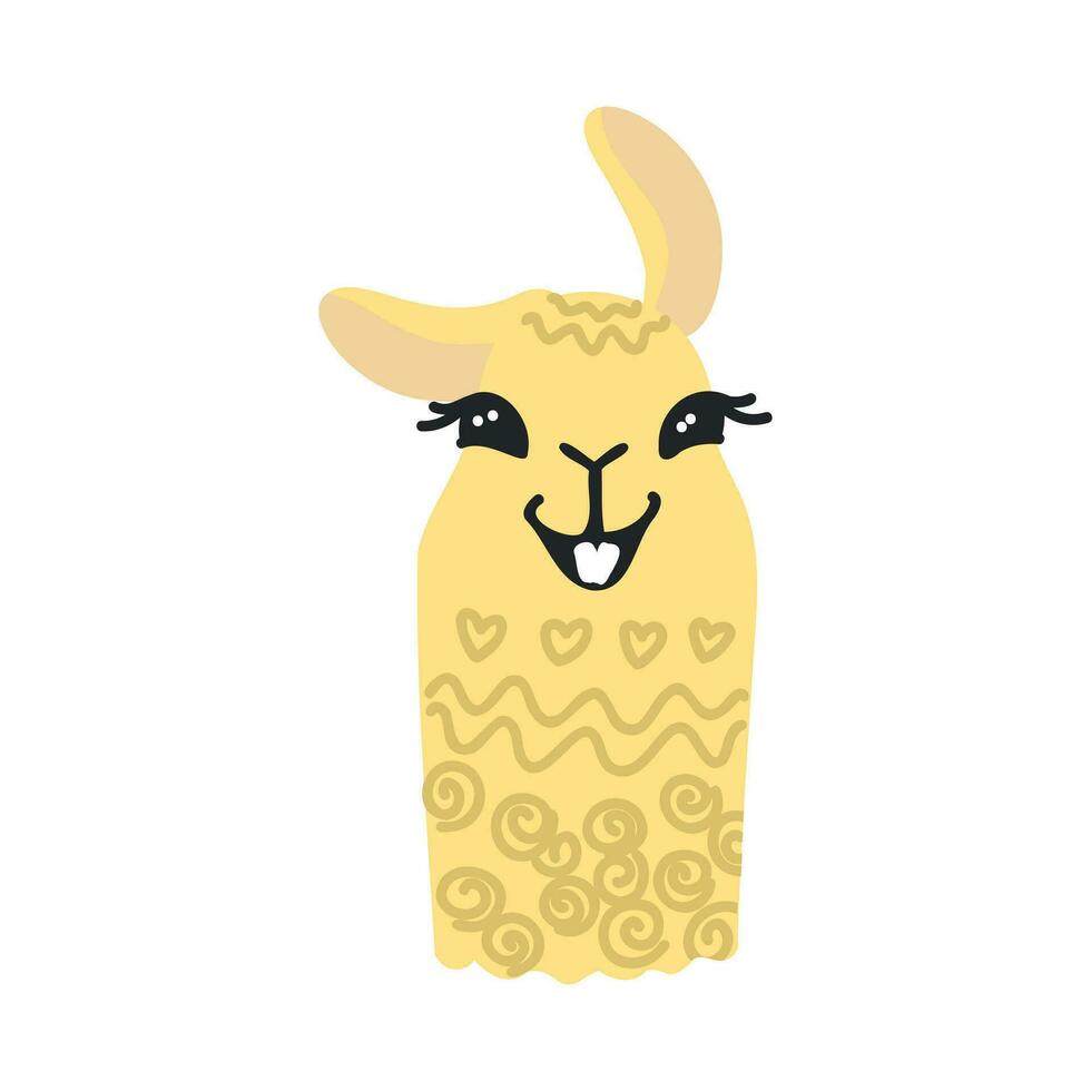 cartoon llamas vector sketch