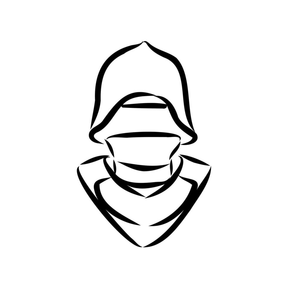 knight's armor vector sketch