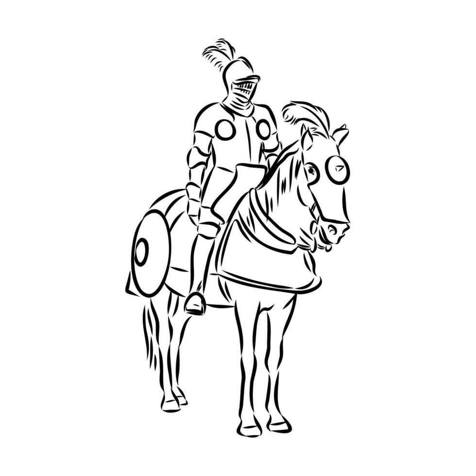 knight's armor vector sketch