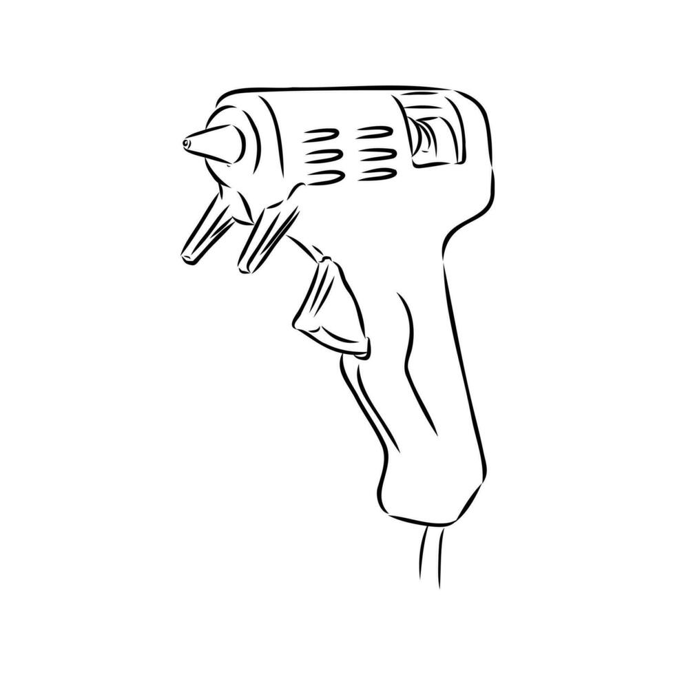 glue gun vector sketch