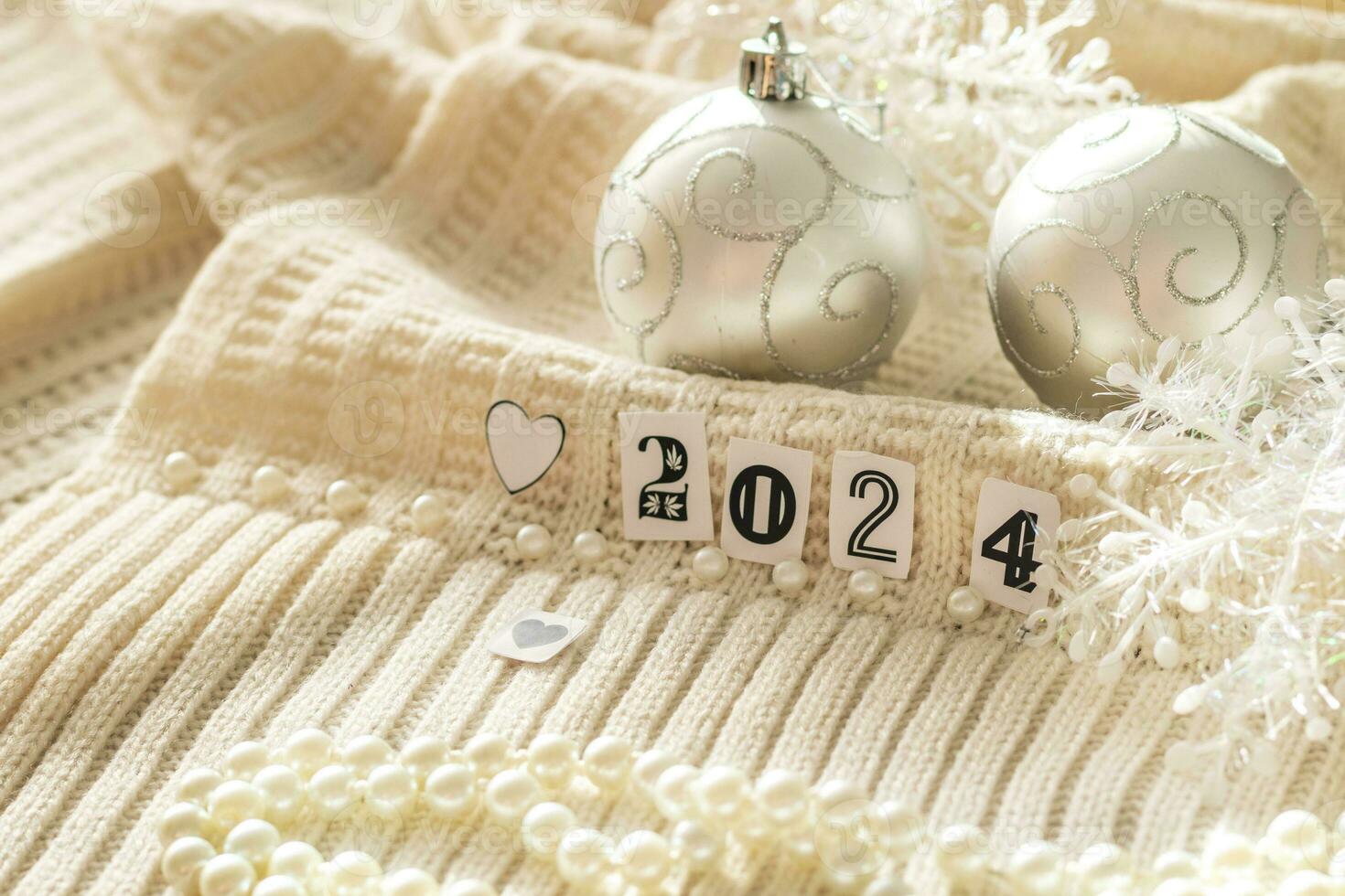 Close up shot of new year decorations. New year changing numbers,. Holiday photo