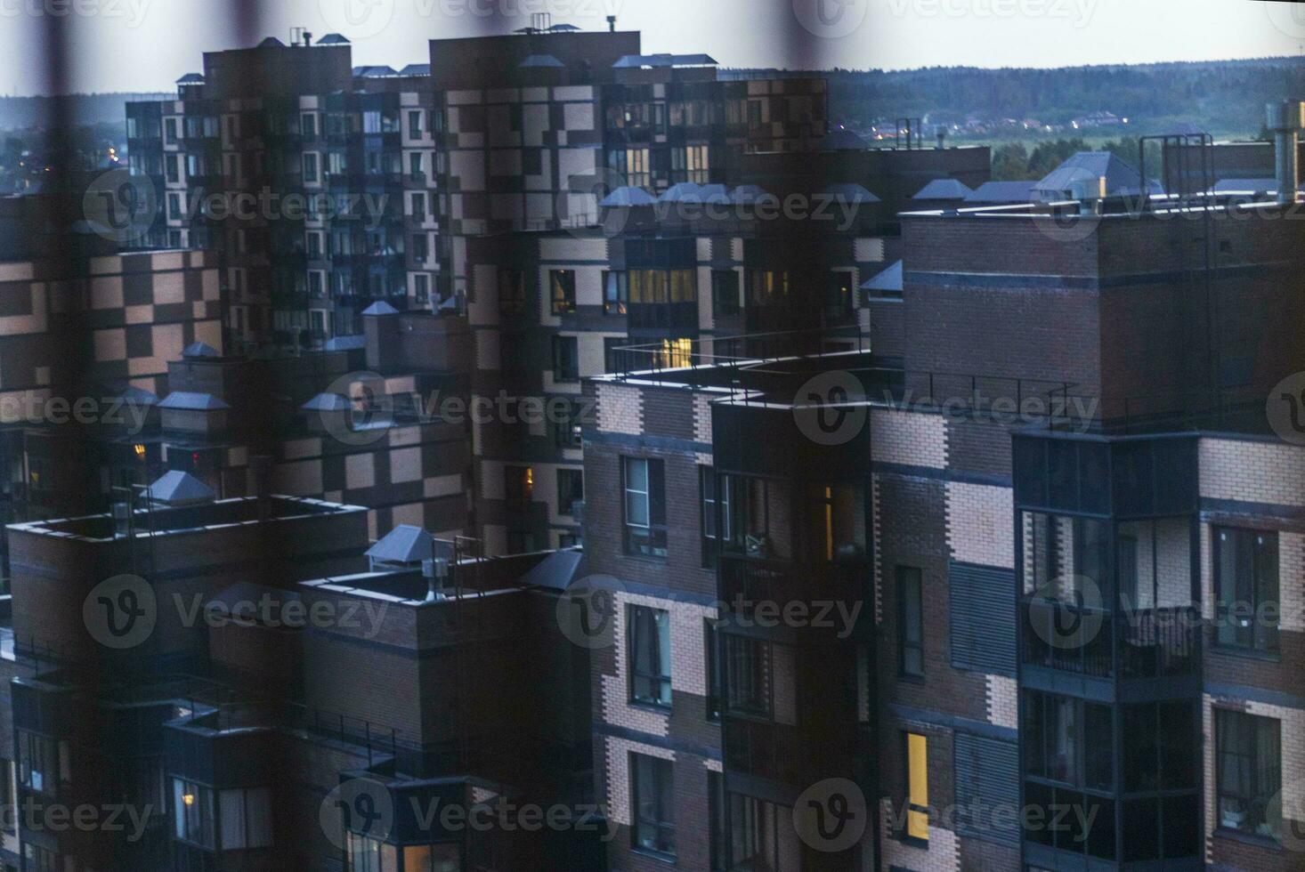 Shot of the modern buildings at night. City photo