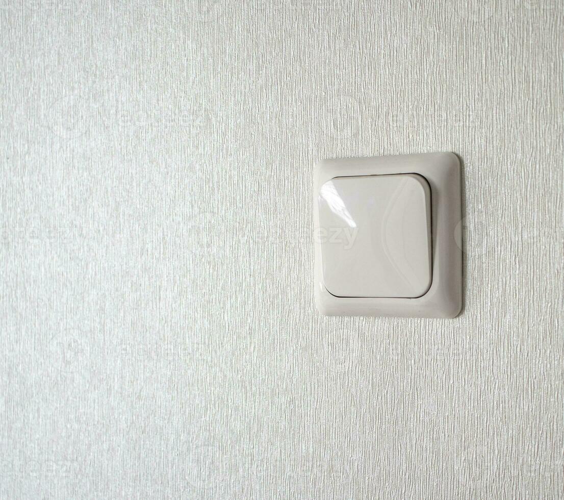 Close up shot of the electric switch in the apartment. Interior photo