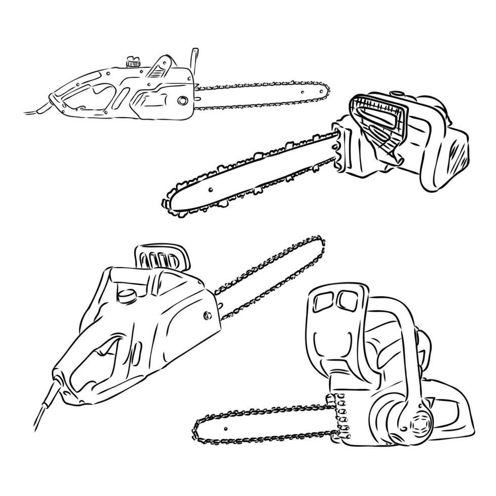 chain saw vector sketch