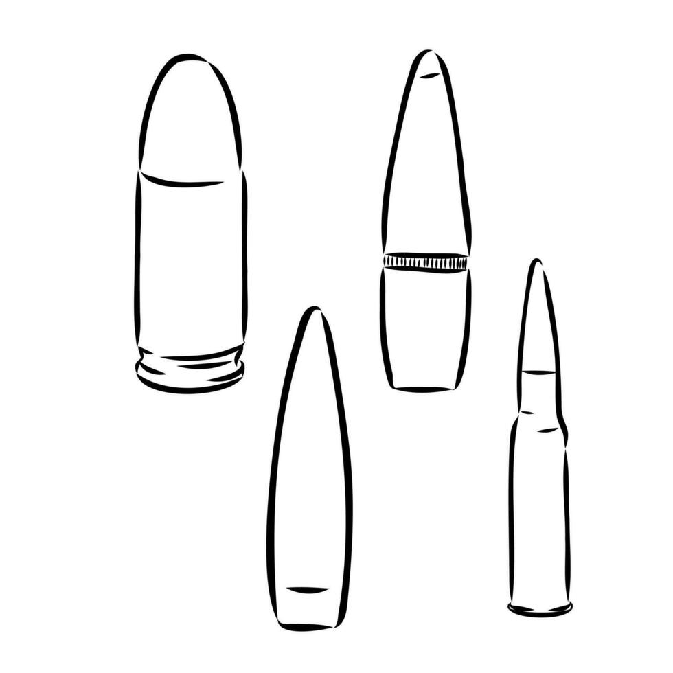 bullet vector sketch