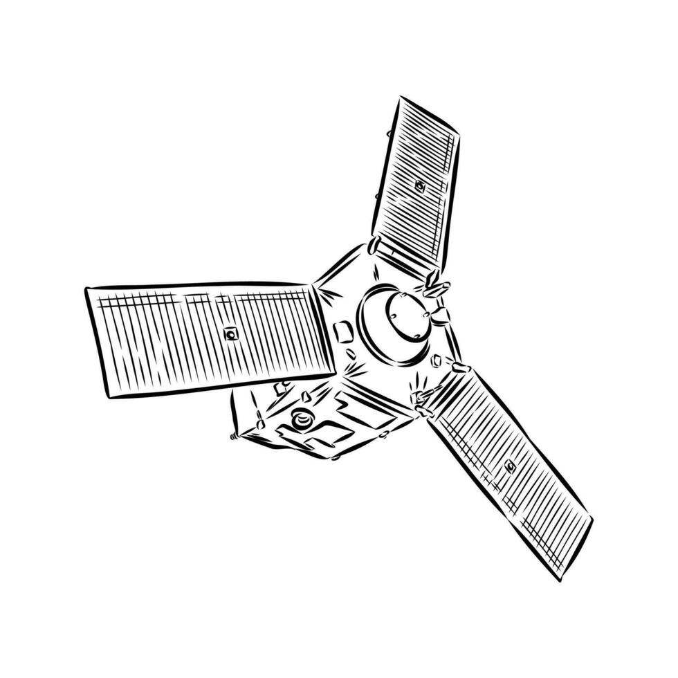 spaceship vector sketch