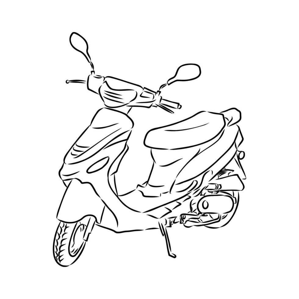 scooter vector sketch