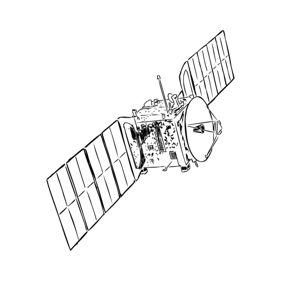 spaceship vector sketch