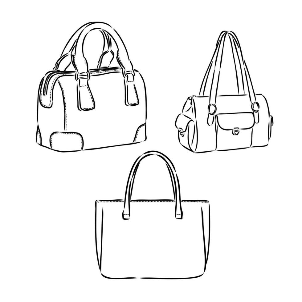 handbag vector sketch