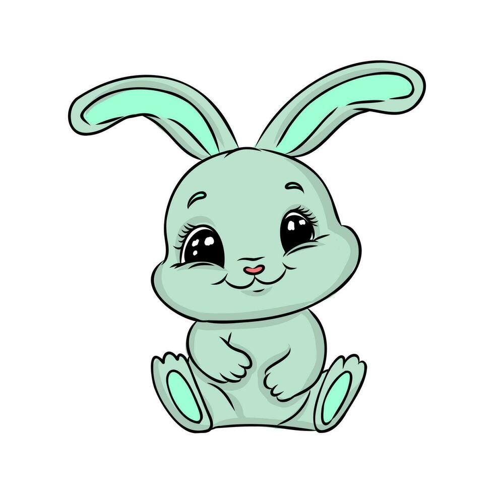 cartoon rabbit sketch vector