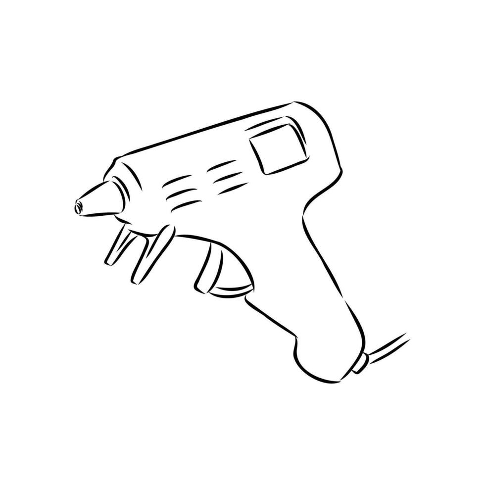 glue gun vector sketch