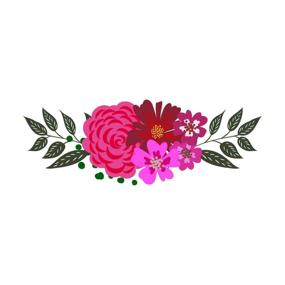 decorative flowers vector sketch