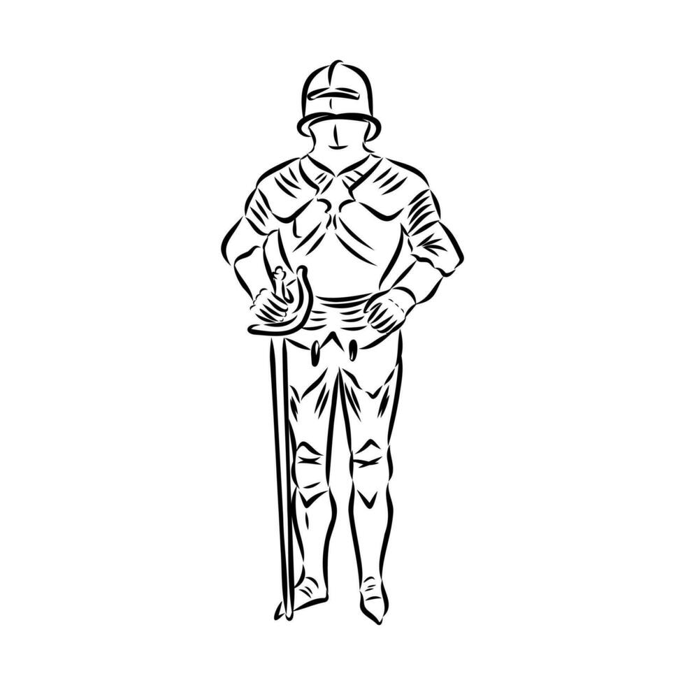 knight's armor vector sketch