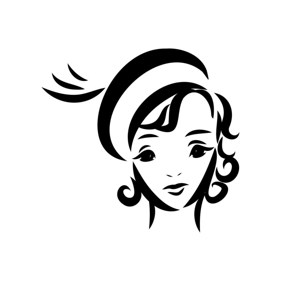 women's retro fashion vector sketch