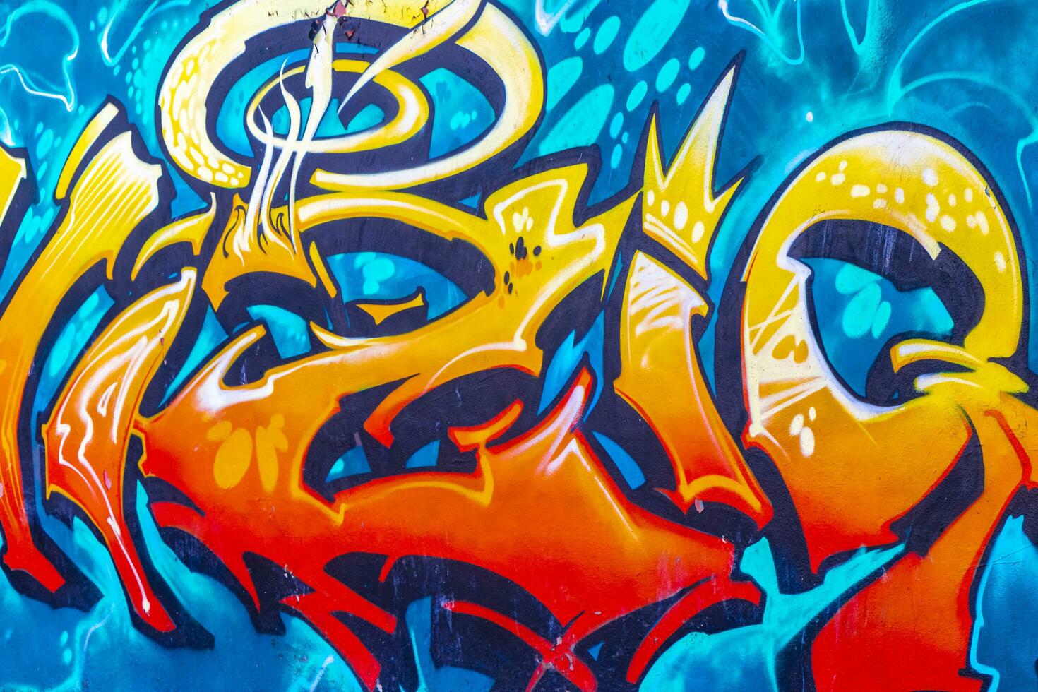 Playa del Carmen Quintana Roo Mexico 2023 Artistic walls with paintings and graffiti Playa del Carmen Mexico. photo