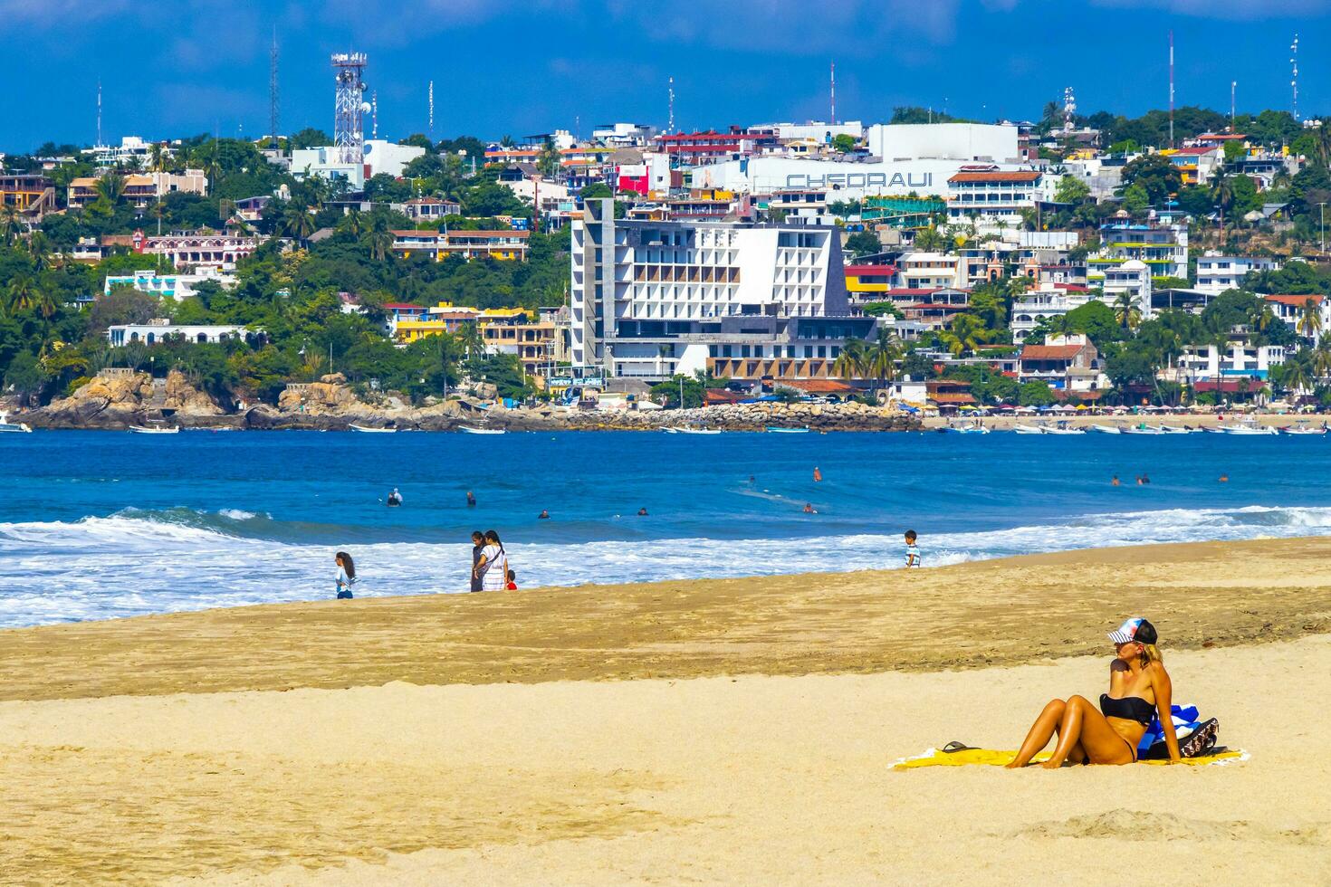 puerto escondido oaxaca mexico 2022 hermosa ciudad marina paisaje natural panorama ver puerto escondido México. foto