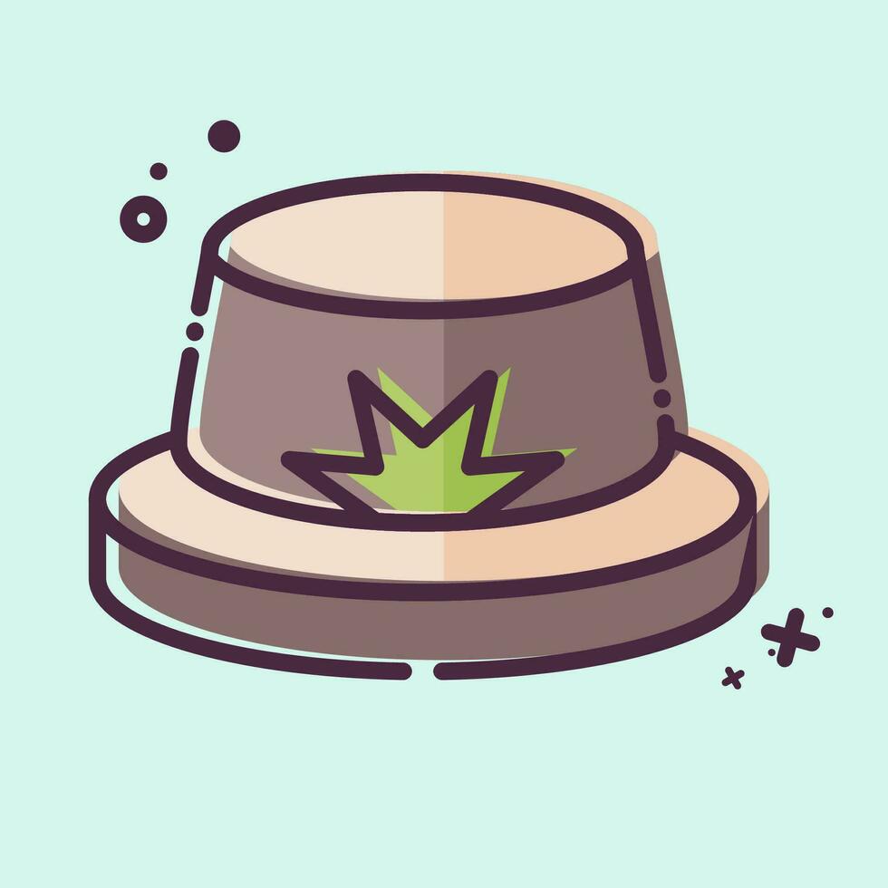 Icon Boater. related to Hat symbol. MBE style. simple design editable. simple illustration vector