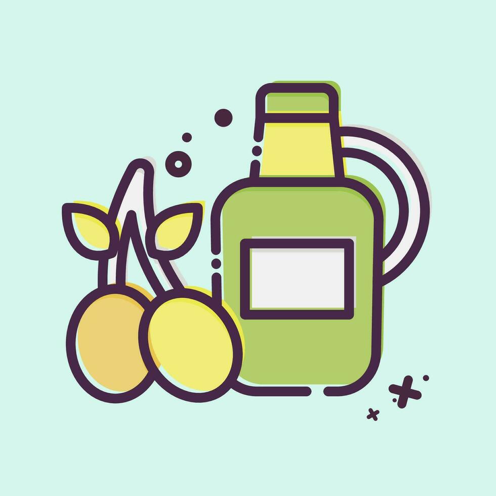 icono aceituna aceite. relacionado a España símbolo. mbe estilo. sencillo diseño editable. sencillo ilustración vector