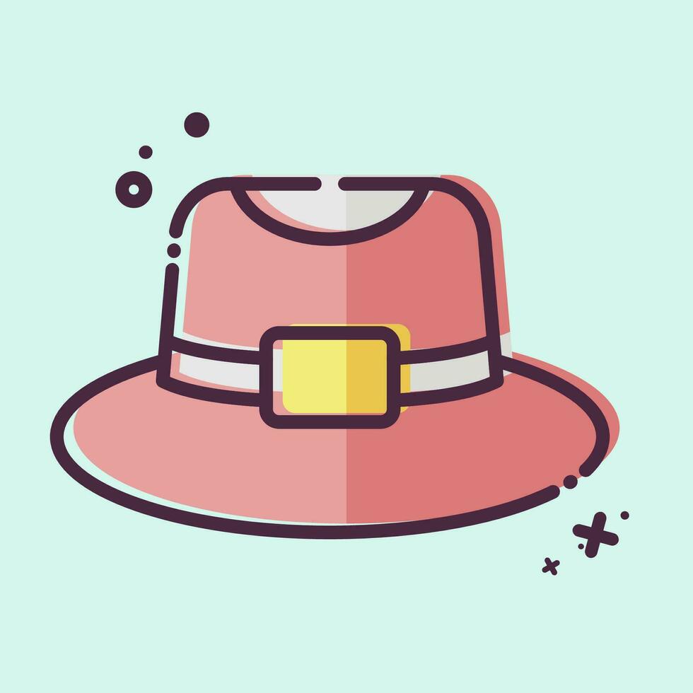 icono sombrero de terciopelo. relacionado a sombrero símbolo. mbe estilo. sencillo diseño editable. sencillo ilustración vector