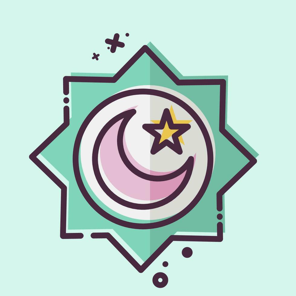 Icon Rub el Hizb. related to Ramadan symbol. MBE style. simple design editable. simple illustration vector